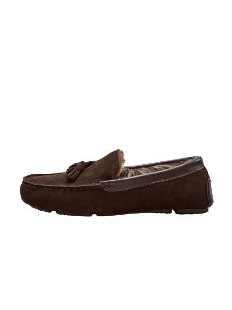 

next Men Brown Suede Leather Slip-On Sneakers