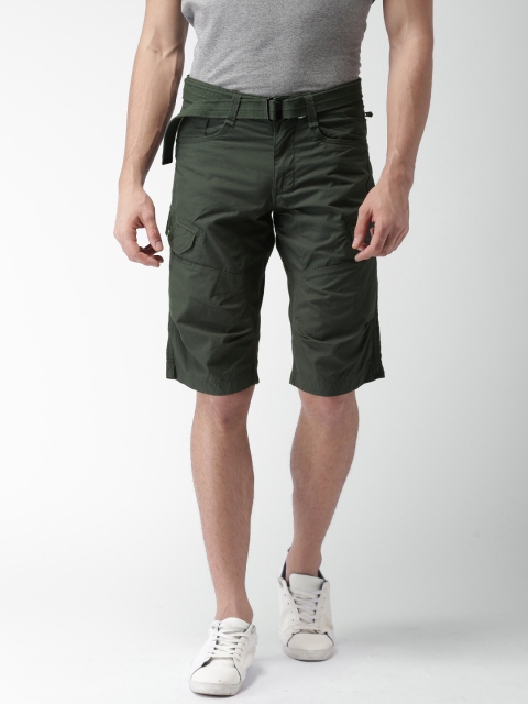 

Celio Men Grey Solid Regular Fit Cargo Shorts