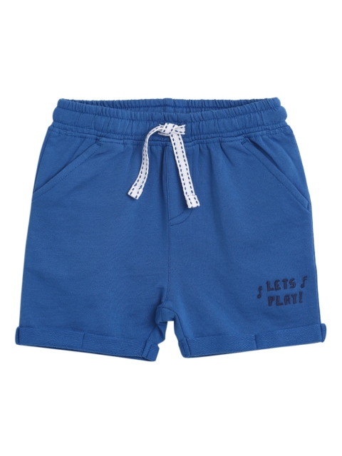 

MINI KLUB Boys Navy Blue Solid Regular Fit Shorts