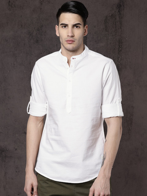 

Roadster Men White Regular Fit Oxford Weave Casual Shirt