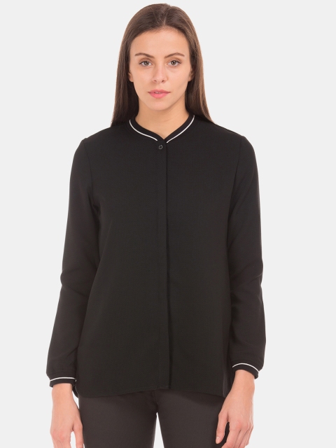 

Arrow Woman Black Regular Fit Solid Casual Shirt