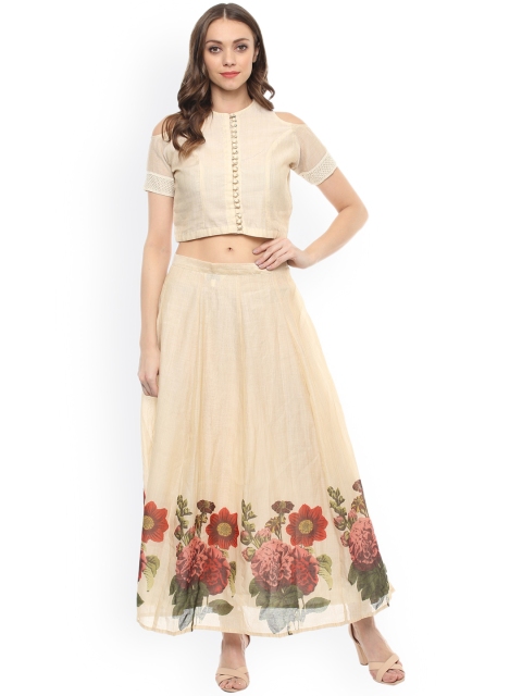 

Bhama Couture Cream-Coloured Ready to Wear Lehenga with Blouse