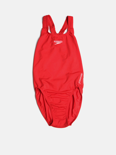 

Speedo Girls Red Solid Swimsuit 8007286446
