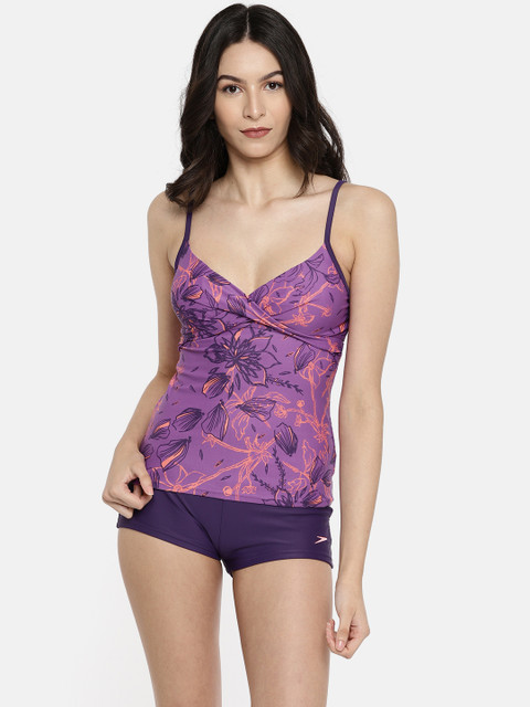 

Speedo Women Purple Floral Print Swimwear 8074598426