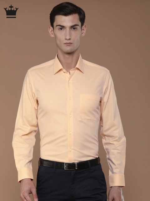 

Louis Philippe Men Orange Slim Fit Solid Formal Shirt