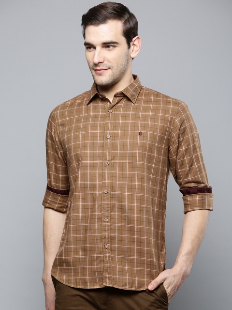 

Louis Philippe Sport Men Brown Checked Slim Fit Casual Shirt