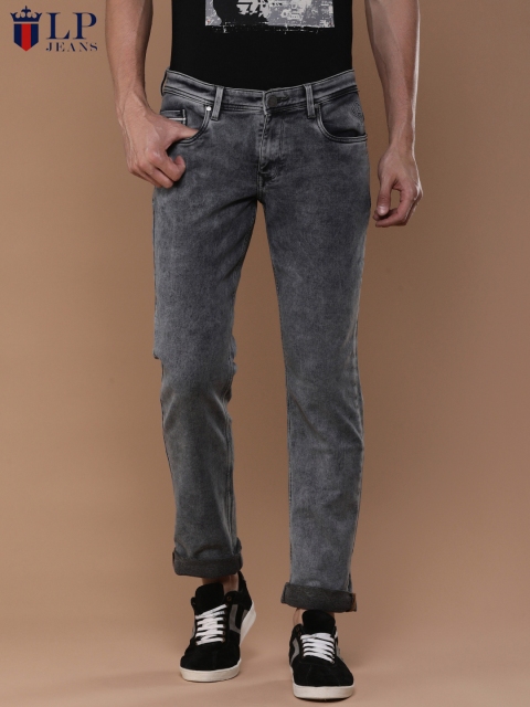 

Louis Philippe Jeans Men Grey Matt Slim Fit Low-Rise Clean Look Stretchable Jeans
