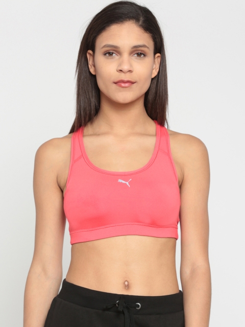 

Puma Pink Solid Non-Wired Lightly Padded Sports PWRSHAPE Bra