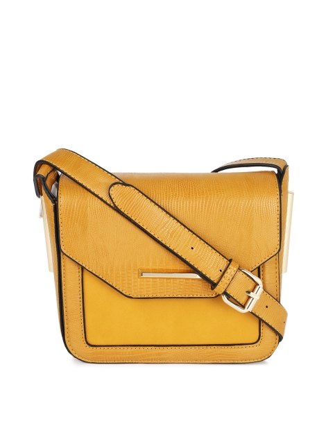 

Van Heusen Woman Mustard Yellow Solid Sling Bag