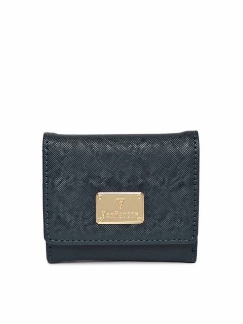 

Van Heusen Woman Navy Blue Solid Three Fold Wallet