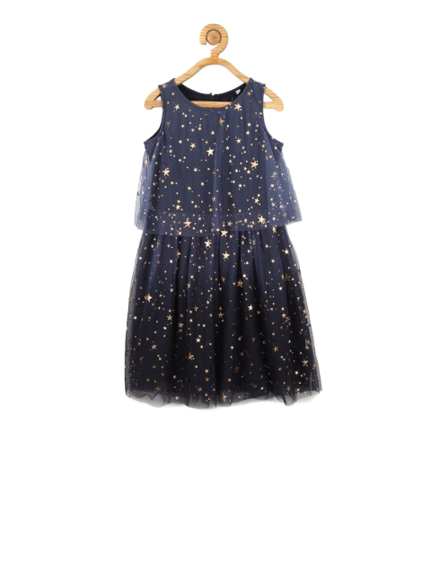 

Allen Solly Junior Girls Blue Printed Sheath Dress