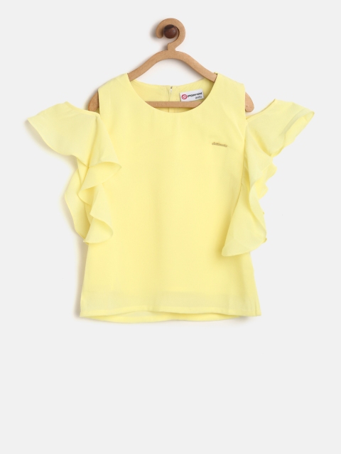 

Peppermint Girls Yellow Solid Top