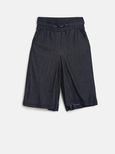 

Peppermint Girls Navy Blue Straight Solid Palazzos