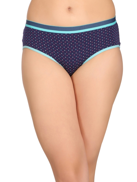 

Clovia Women Mid Waist Printed Hipster Panty PN2357P08, Blue