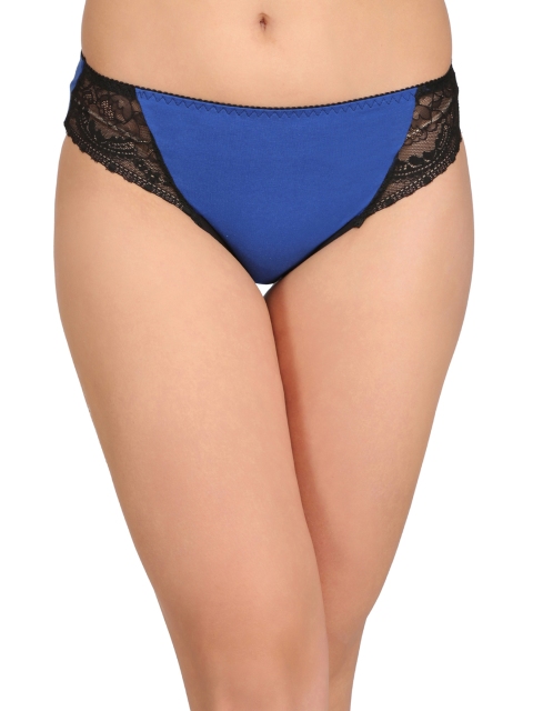 

Clovia Low Waist Bikini Panty With Lace Wings PN2321P03, Blue