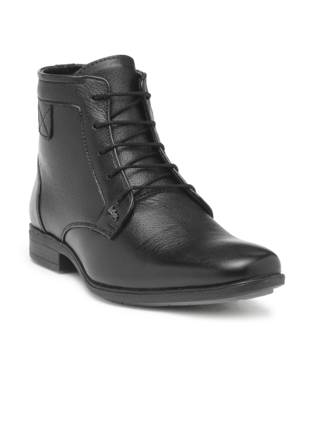 

Lee Cooper Men Black Genuine Leather Semi-Formal Shoes