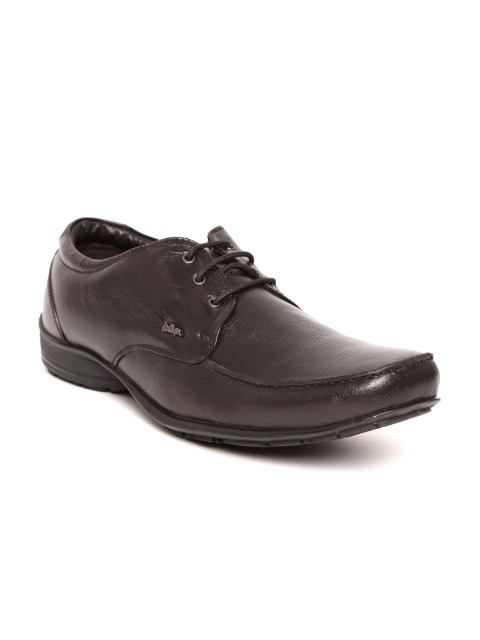 

Lee Cooper Men Coffee Brown Leather Semiformal Derbys