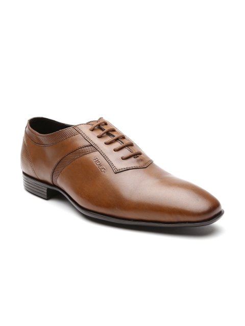 

Lee Cooper Men Brown Leather Formal Oxfords