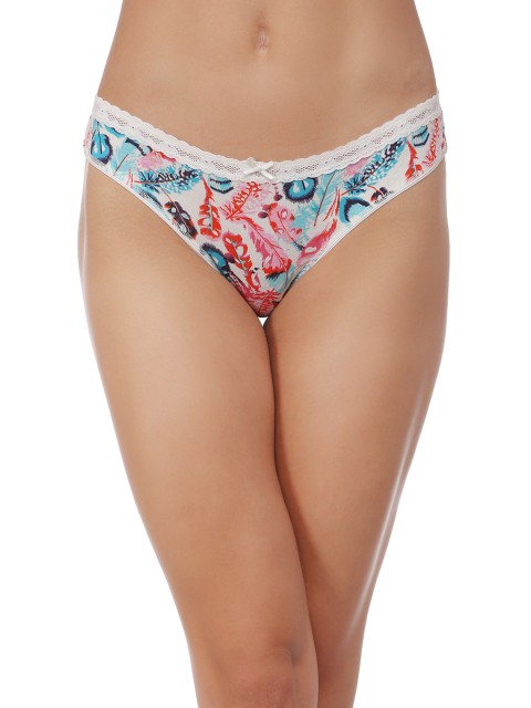 

Clovia Women Blue & White Printed Bikini Briefs PN1851R08