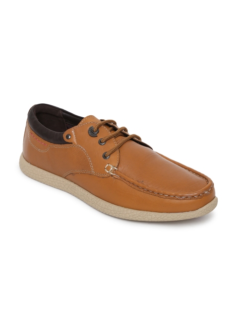 

Lee Cooper Men Tan Brown Leather Derbys