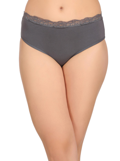 

Clovia Women Charcoal Grey Hipster Briefs PN2383P05