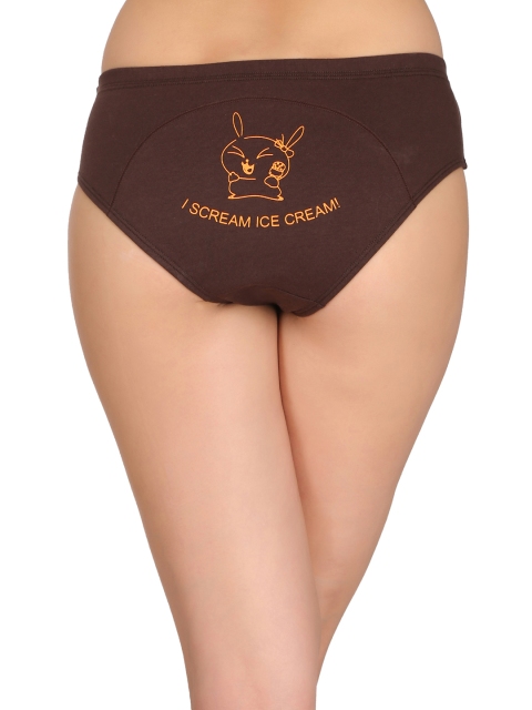 

Clovia Women Brown Solid Period Briefs PN2300P06