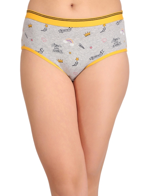 

Clovia Women Grey Printed Hipster Briefs PN2373P01