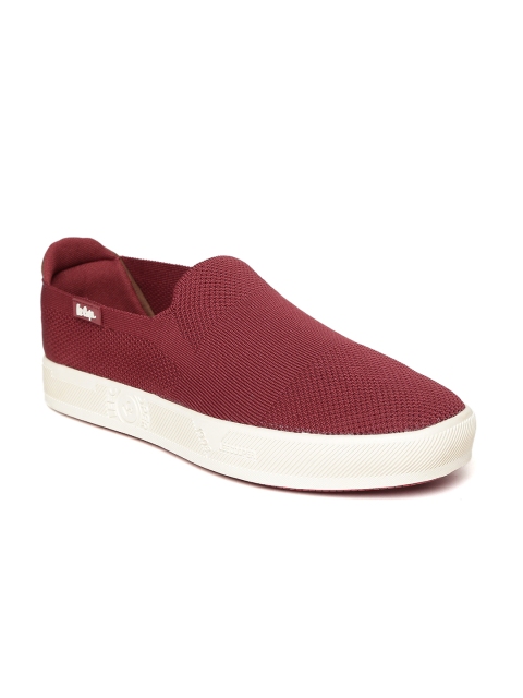 

Lee Cooper Men Maroon Slip-On Sneakers