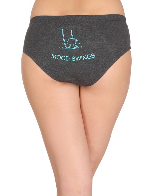 

Clovia Women Charcoal Solid Period Briefs PN2300P05