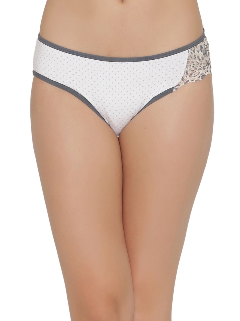 

Clovia Women White Printed Bikini Briefs PN2294P18
