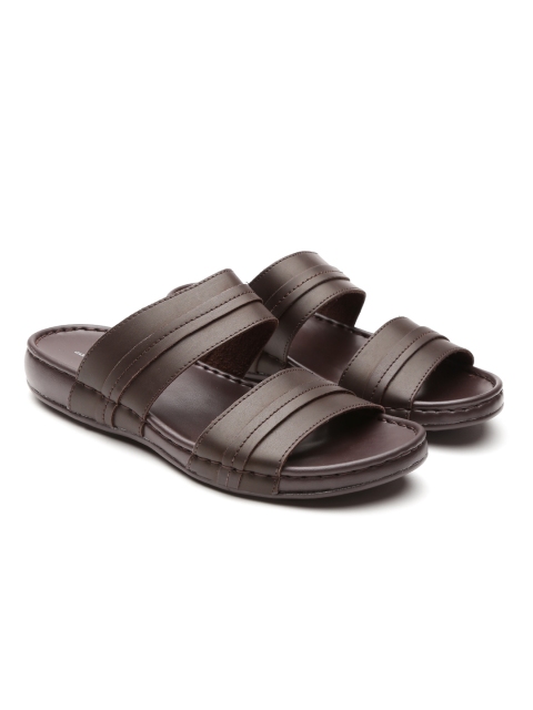 

Carlton London Men Coffee Brown Comfort Sandals