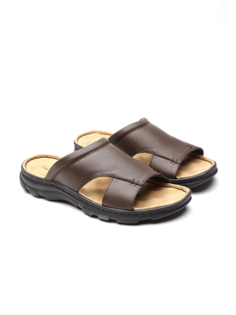 

Carlton London Men Coffee Brown Comfort Sandals