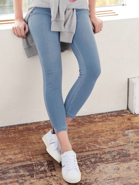 

next Blue Denim Croped Leggings