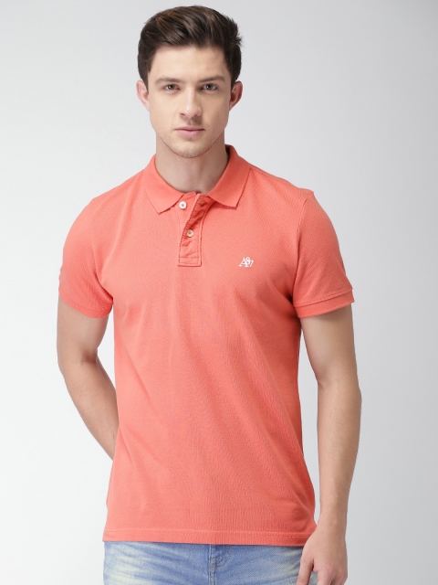 

Aeropostale Men Coral Solid Polo T-shirt