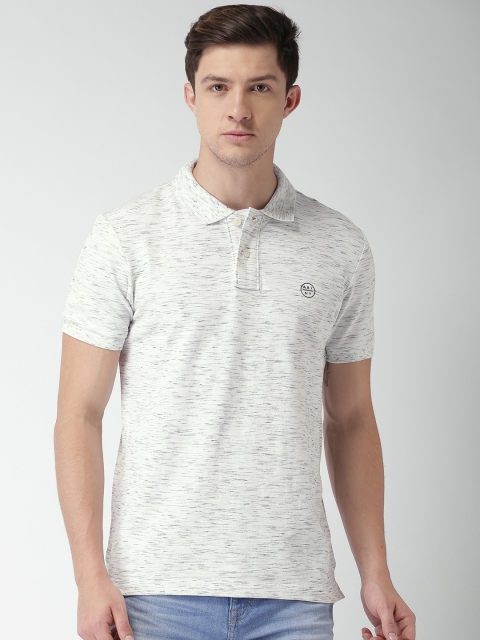 

Aeropostale Men Off-White Solid Polo T-shirt