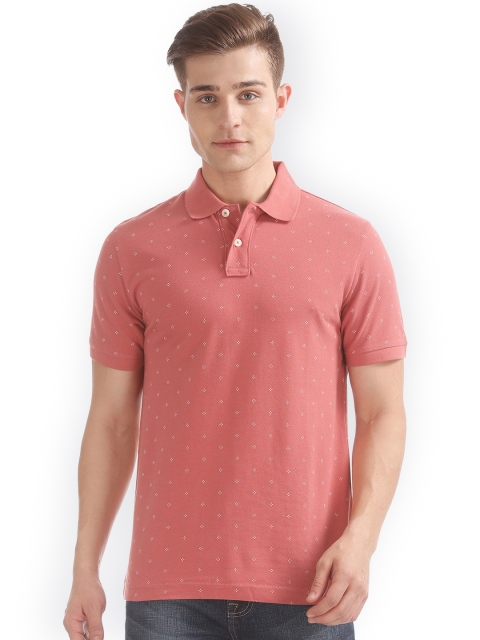 

Aeropostale Men Red Solid Polo Collar T-shirt