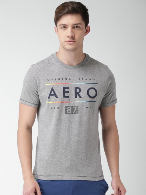

Aeropostale Men Grey Printed Round Neck T-shirt