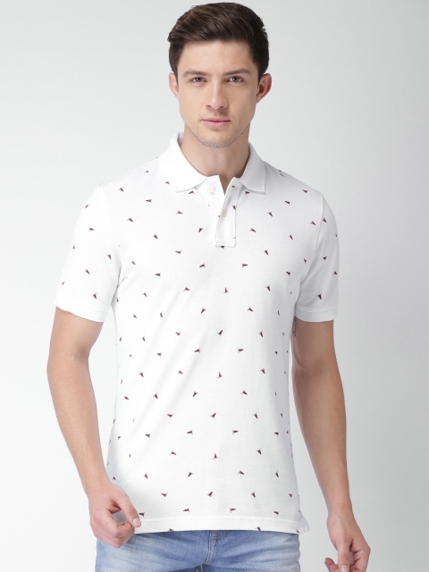 

Aeropostale Men White Printed Polo T-shirt