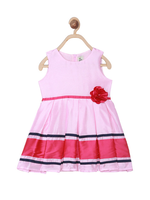 

A Little Fable Girls Pink Striped Revival Dress