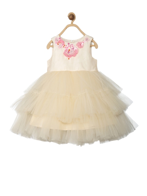 

A Little Fable Girls Off-White Sky Dress