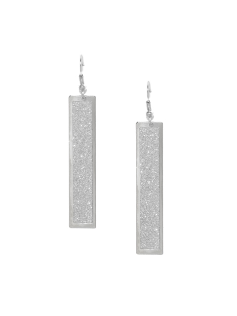 

Ayesha Silver-Toned Geometric Drop Earrings