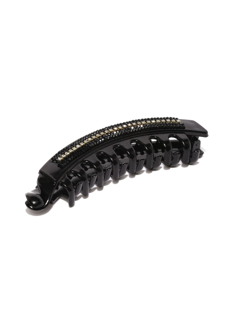 

Ayesha Black Embellished Banana Clip