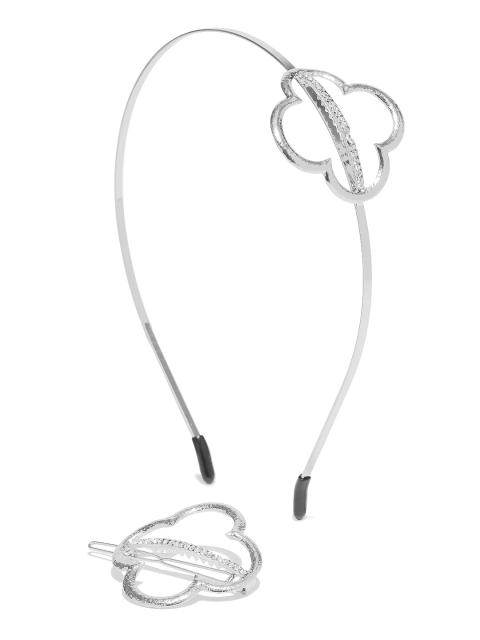 

Ayesha Silver-Toned Set of 2 Hair Accessories