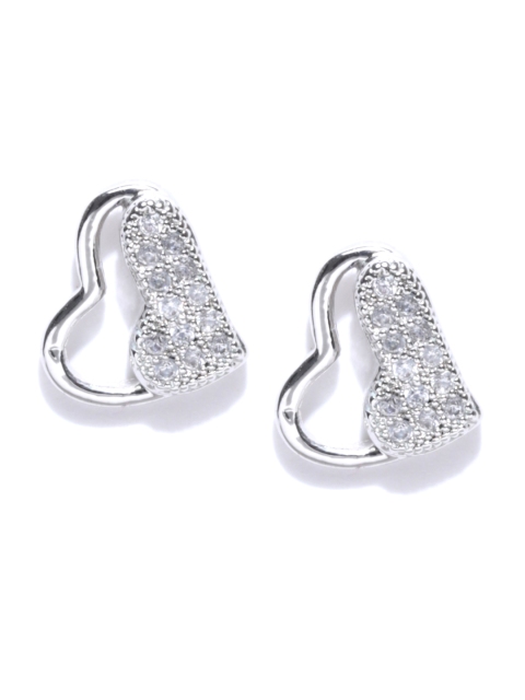 

Alamod Silver-Plated Cubic Zirconia Heart Shaped Studs
