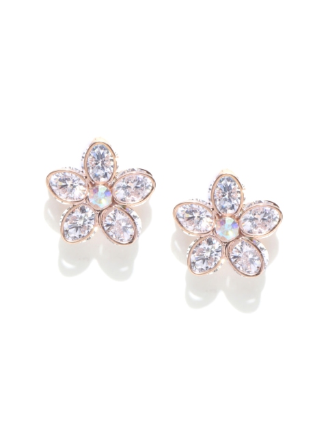 

Alamod White Gold-Plated American Diamond Floral Studs