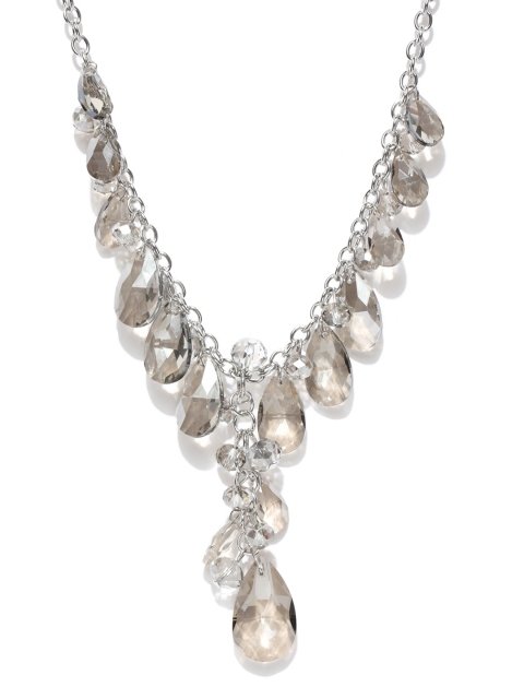 

Alamod Silver-Plated Stone-Studded Necklace
