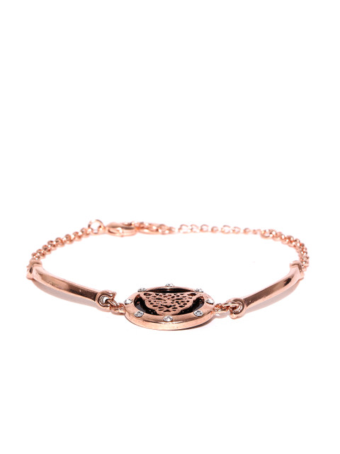 

Alamod Rose Gold-Plated & Black Enamelled Link Bracelet