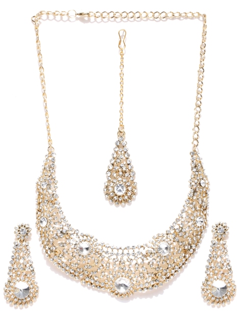 

Alamod Gold-Toned Stone-Studded Jewellery Set