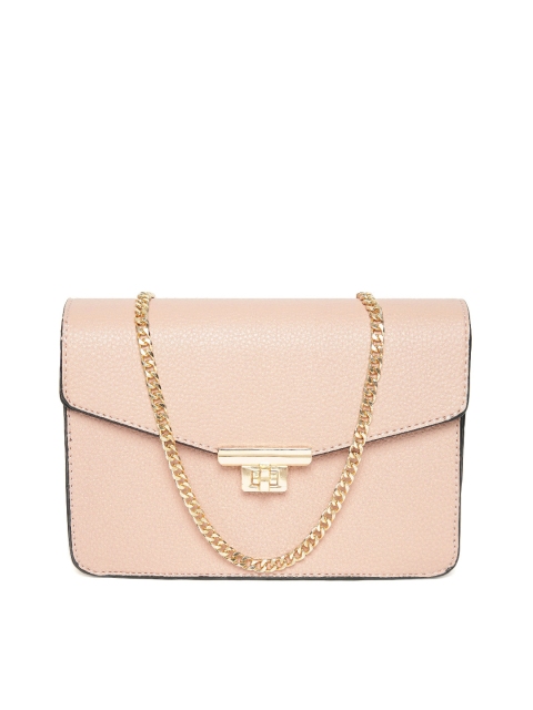 

MANGO Peach-Coloured Solid Sling Bag