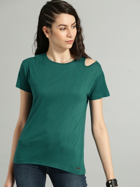 

Roadster Women Teal Solid Top